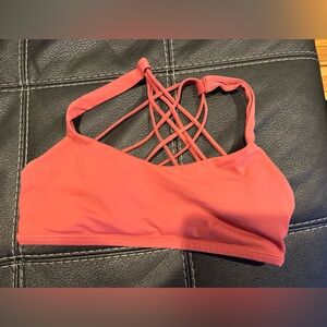 Women's Red Strappy sports bra Top lulu sz 8